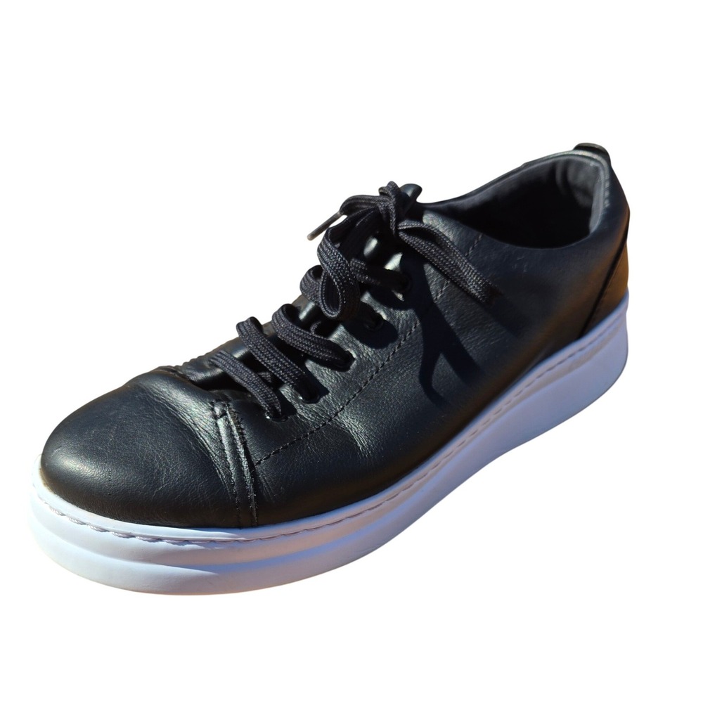 Camper Womens Size 41 (US 11) Black Leather Platform Sneakers Lace Up Minimalist